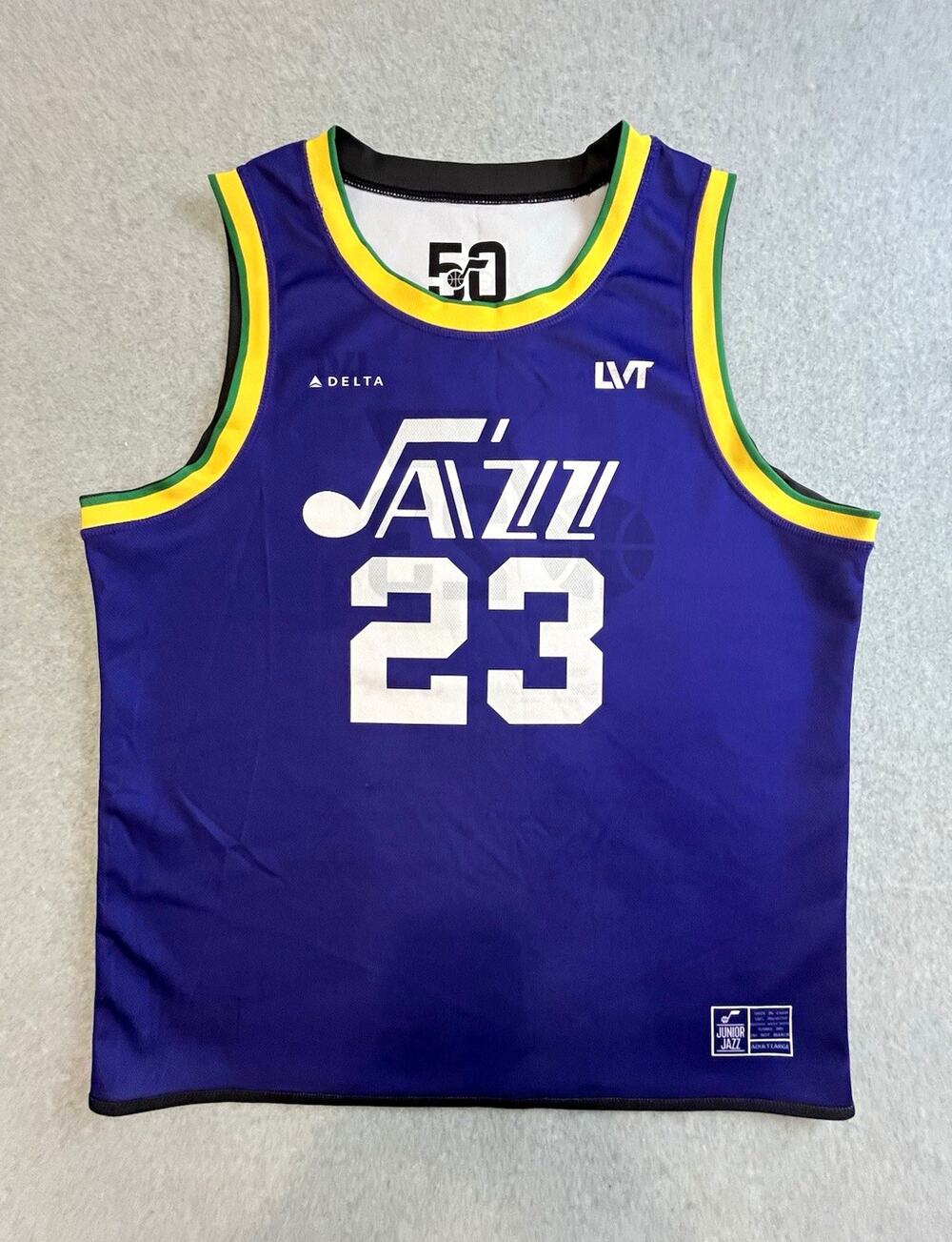 Junior Jazz Utah Jazz Basketball Reversible Jersey #23 Adult Large Purple/White